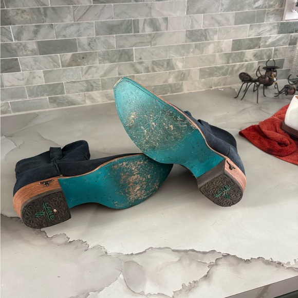 Women's Suede Ankle Boots - Black - Picture 5 of 5